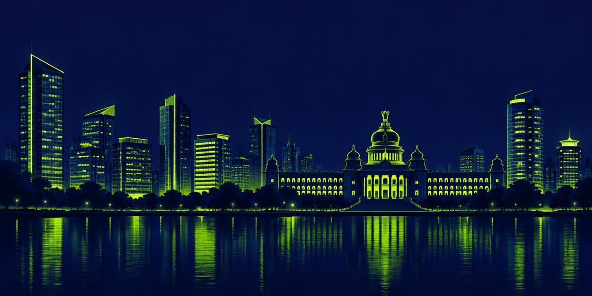Bengaluru skyline illustration