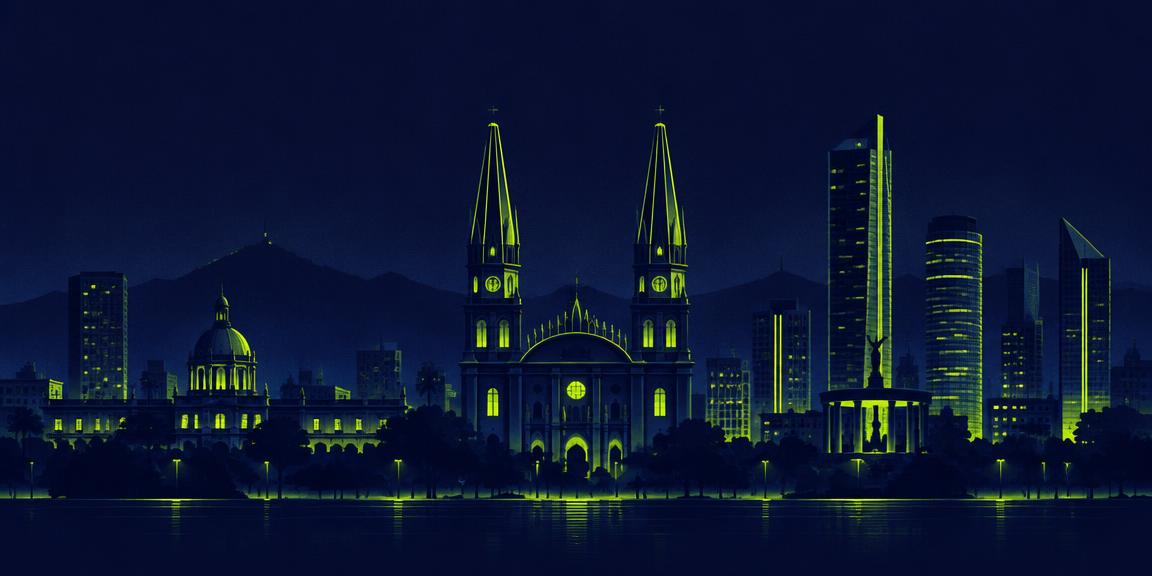 Guadalajara skyline illustration