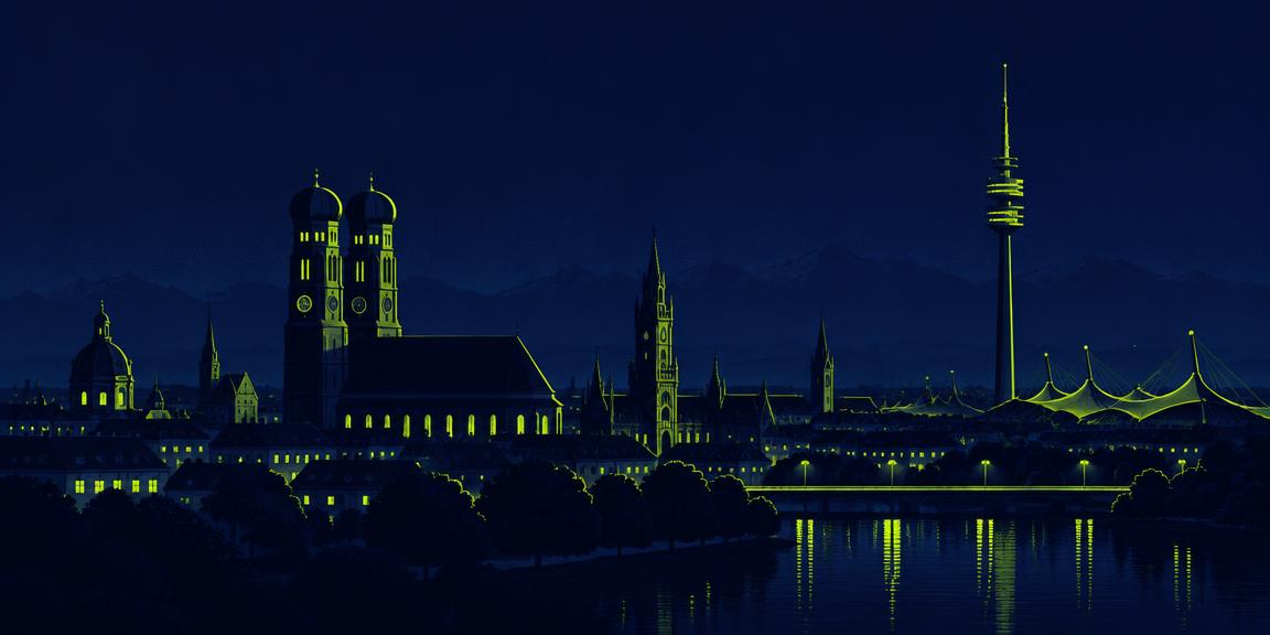 Munich skyline illustration